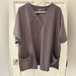 5/$25 Jockey Scrub Top Dark Gray V-Neck